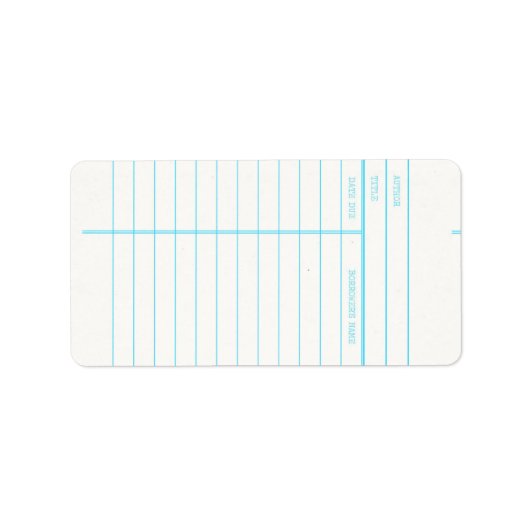 Rückgabedatum der Bibliothek Adressaufkleber (Vorne)