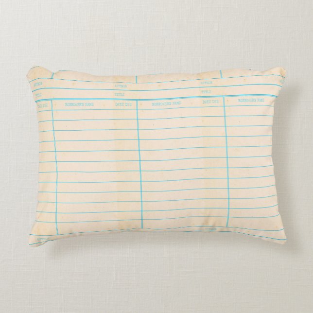 Rückgabedatum der Bibliothek Dekokissen (Vorderseite)