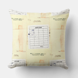 Rückgabedatum der Bibliothek Kissen