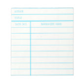 Rückgabedatum der Bibliothek Notizblock (Vorderseite)