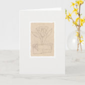 Rückgabekarte Karte (Gelbe Blume)