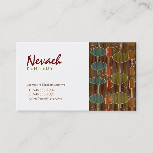 Rückgabekarten / telefonnummerkarte (Vorderseite)