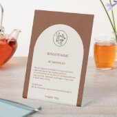 Rückgabepolitik Boutique Moderner ErdTonbogen Sockelschild (In Situ)