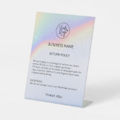 Rückgaberichtlinien für Logos im Einzelhandel mit Sockelschild (Vorderseite)