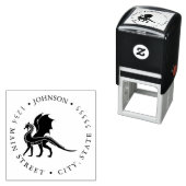 Rückgabeschild für chinesische Drachen-Silhouette Permastempel (Beispiel)