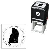 Rückgabesiegel für die Black Cat Silhouette Permastempel (Beispiel)