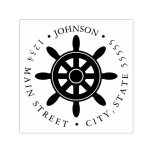 Rückgabesiegel für die Silhouette des Schiffes Permastempel