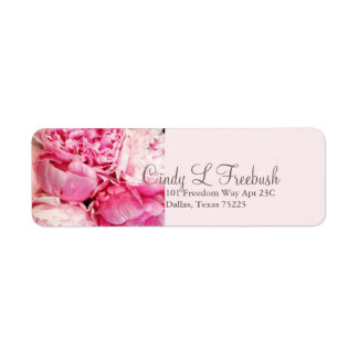 Rückgabetikett für Peony pink