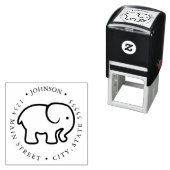 Rückgabezeichen für niedliche Elephant-Silhouette Permastempel (Beispiel)