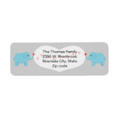 Rückgabezeichen für Zwillingsjunge Elefanten (Vorne)