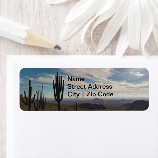 Rückgabezeichen mit Hintergrund der Wüstenlandscha (Insitu)