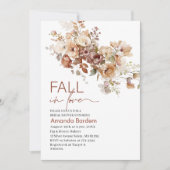 Rückgang der Blume der Liebe Wasserfarbenes Brautp Einladung (Vorderseite)