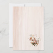 Rückgang der Blume der Liebe Wasserfarbenes Brautp Einladung (Rückseite)