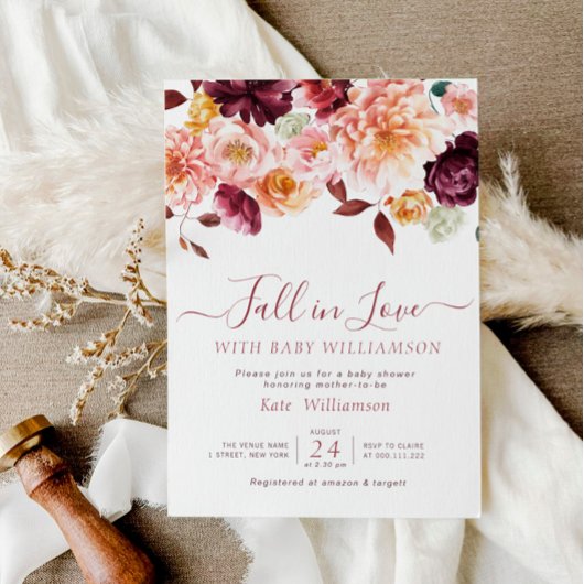 Rückgang der Blütendusche in der Liebe Einladung