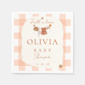 Rückgang der Blütendusche in der Liebe Serviette (Vorderseite)