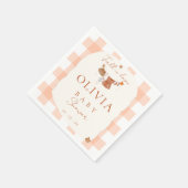 Rückgang der Blütendusche in der Liebe Serviette (Ecke)