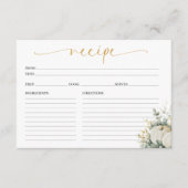 Rückgang der Brautparty-Rezept-Karte in Liebe Begleitkarte (Vorderseite)