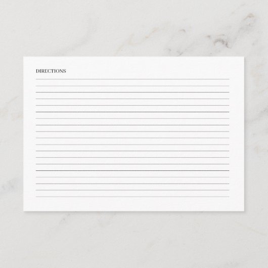 Rückgang der Brautparty-Rezept-Karte in Liebe Begleitkarte (Rückseite)