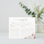 Rückgang der Brautparty-Rezeptionskarten in der Li (Stehend Vorderseite)