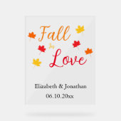 Rückgang der Liebe Acrylschild (Vorderseite)