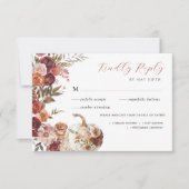 Rückgang der Liebe | Autumn Blooms Wedding RSVP (Vorderseite)