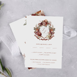 Rückgang der Liebe | Autumn Blooms Wedding RSVP Ankündigung