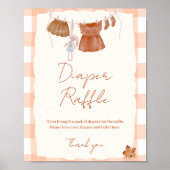 Rückgang der Liebe Baby Dusche Windeln Raffle-Zeic Poster (Vorne)