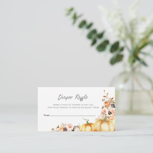 Rückgang der Liebe Baby Dusche Windelpreisraffiner Begleitkarte (Stehend Vorderseite)