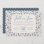 Rückgang der Liebe Babydusche Sippe und sehen Einladung (Vorne/Hinten)