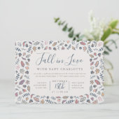 Rückgang der Liebe Babydusche Sippe und sehen Einladung (Stehend Vorderseite)