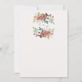 Rückgang der Liebe Blume im Herbst Engagement Part Einladung (Rückseite)