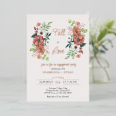 Rückgang der Liebe Blume im Herbst Engagement Part Folieneinladung (Stehend vorne)