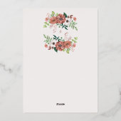 Rückgang der Liebe Blume im Herbst Engagement Part Folieneinladung (Rückseite)