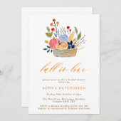 Rückgang der Liebe Blume & Pumpkins Brautparty Einladung (Vorne/Hinten)