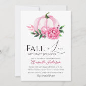 Rückgang der Liebe Blush Pink Pumpkin Rustikale Ki Einladung (Vorderseite)