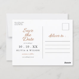 Rückgang der Liebe | Boho Blume Foto Save the Date Postkarte
