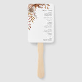 Rückgang der Liebe | Boho Blume Hochzeitsprogramm Fächer (Rückseite)