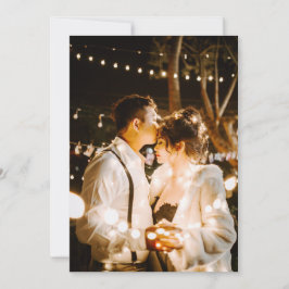 Rückgang der Liebe | Boho Blume Wedding Foto Dankeskarte