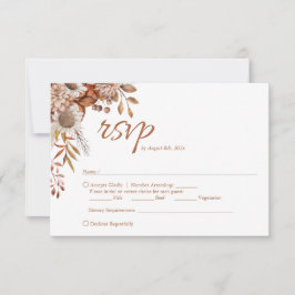 Rückgang der Liebe | Boho Blume Wedding RSVP Card