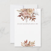 Rückgang der Liebe boho getrocknete braune Rose Br Dankeskarte (Rückseite)