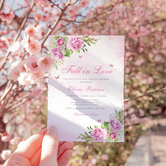 Rückgang der Liebe Boho Wasserfarbenes Brautparty Einladung