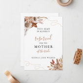 Rückgang der Liebe | Boho Wedding Reservierte Sitz Mitteilungskarte (Vorderseite/Rückseite Beispiel)