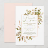 Rückgang der Liebe Botanisches Brautparty Einladung (Vorne/Hinten)