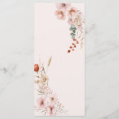 Rückgang der Liebe Bow Floral Baby Showmenü Menükarte (Rückseite)