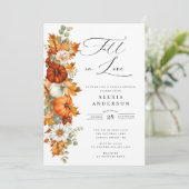 Rückgang der Liebe Brautdusche Einladung (Stehend Vorderseite)