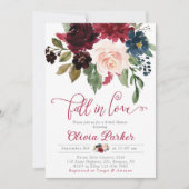 Rückgang der Liebe Brautdusche Einladung Fall Blüt (Vorderseite)