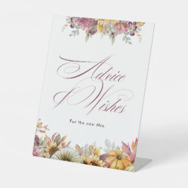 Rückgang der Liebe Brautparty Beratung & Wünsche Sockelschild