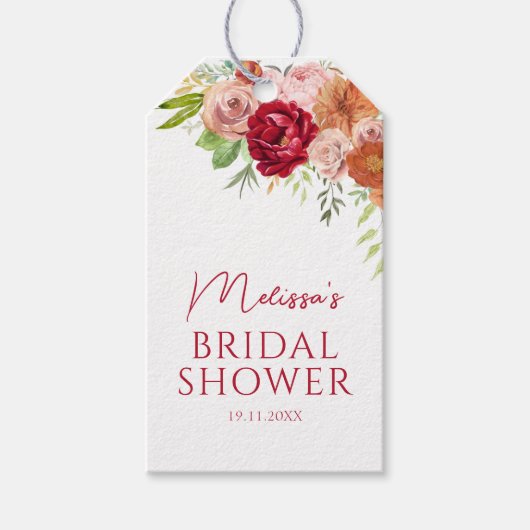 Rückgang der Liebe Brautparty Gunst Geschenkanhänger (Vorderseite)