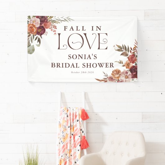 "Rückgang der Liebe" Brautparty Herbstblüten Banner (Insitu)