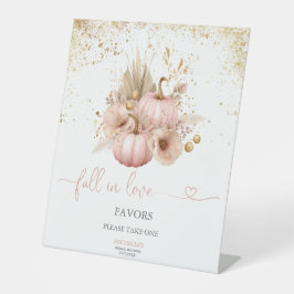 Rückgang der Liebe Brautparty Pumpkin-Favoriten Sockelschild